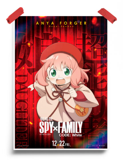 Red Anya Forger Spy X Family Code White Official Poster