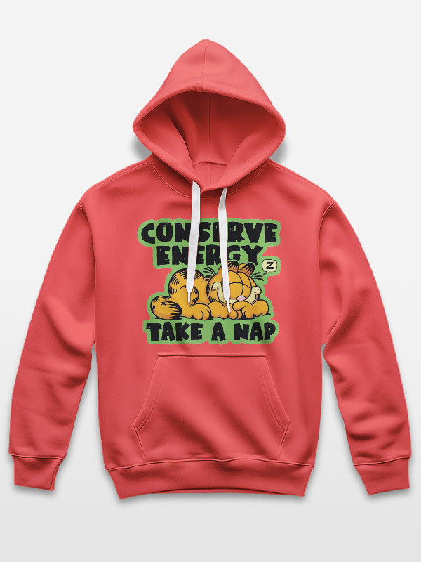 Conserve Energy Take a Nap Garfield Hoodie