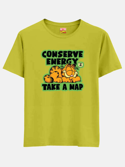 Conserve Energy Take a Nap Garfield T-shirt