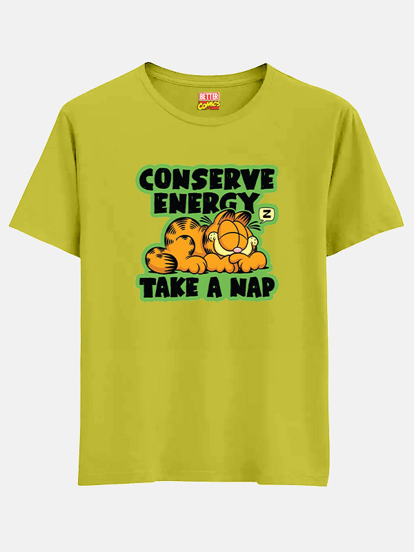 Conserve Energy Take a Nap Garfield T-shirt