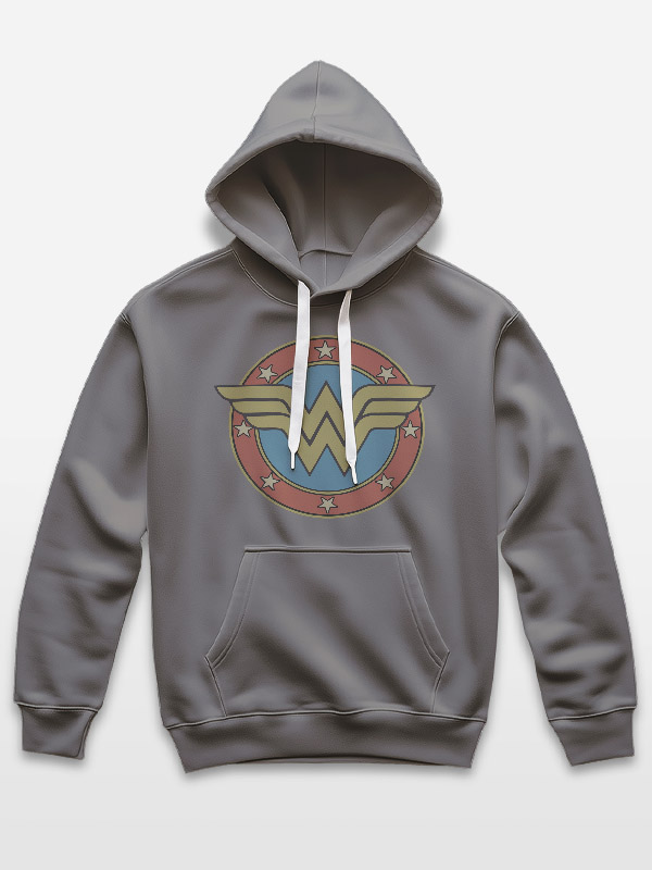 Womens Classic Wonder Woman Logo Hoodie