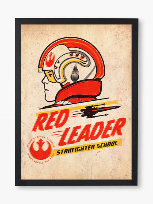 Retro Rebel Pilot Star Wars Poster