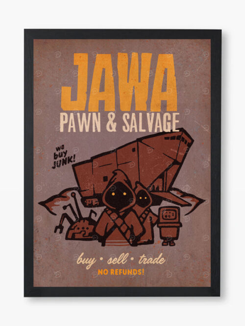Galactic Trade Post Star Wars Vintage Poster