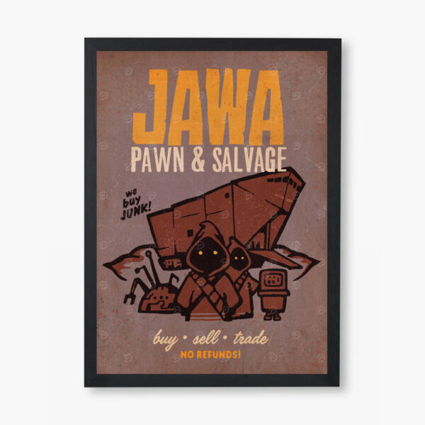 Galactic Trade Post Star Wars Vintage Poster