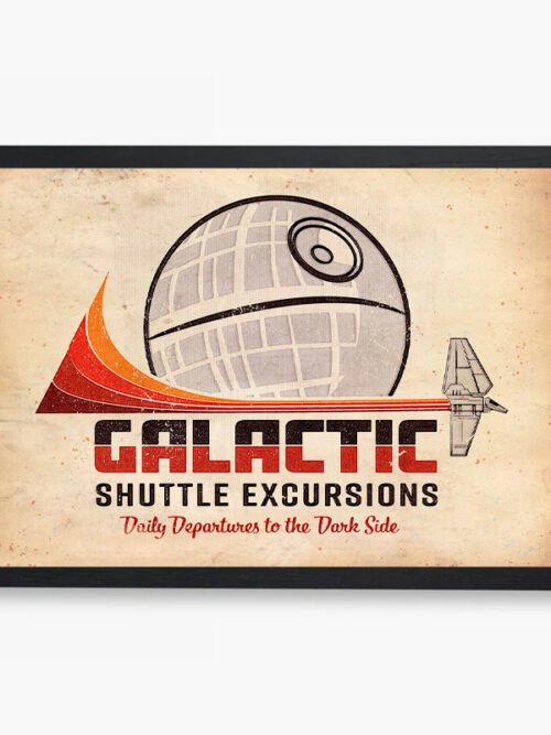 Explore the Stars Galactic Shuttle Excursions Vintage Poster