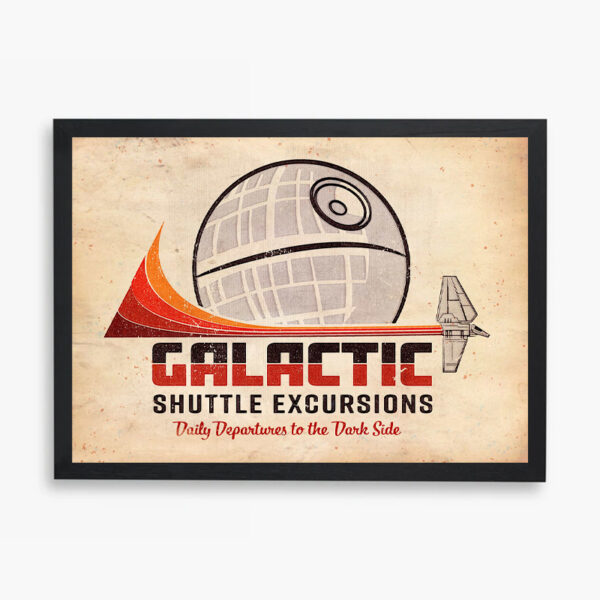 Explore the Stars Galactic Shuttle Excursions Vintage Poster