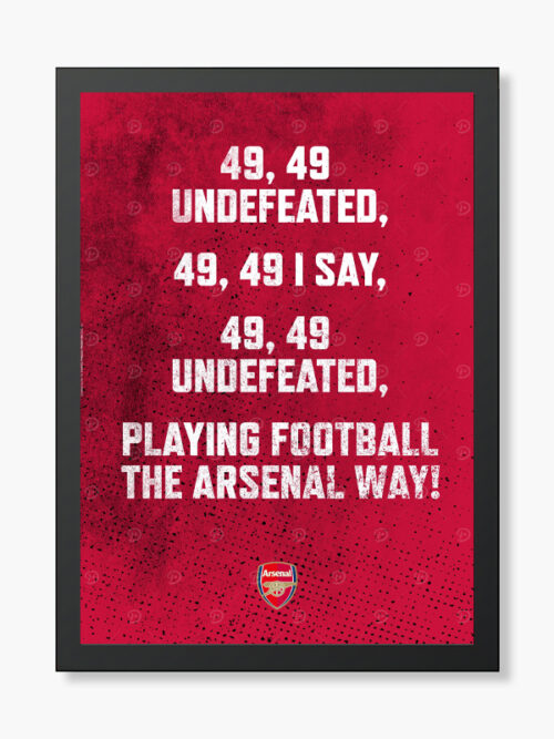 Arsenal 49 Games Unbeaten Legacy Poster