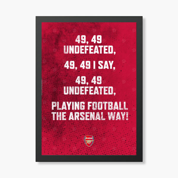 Arsenal 49 Games Unbeaten Legacy Poster