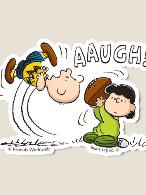 Lucy’s Football Trick Peanuts Sticker