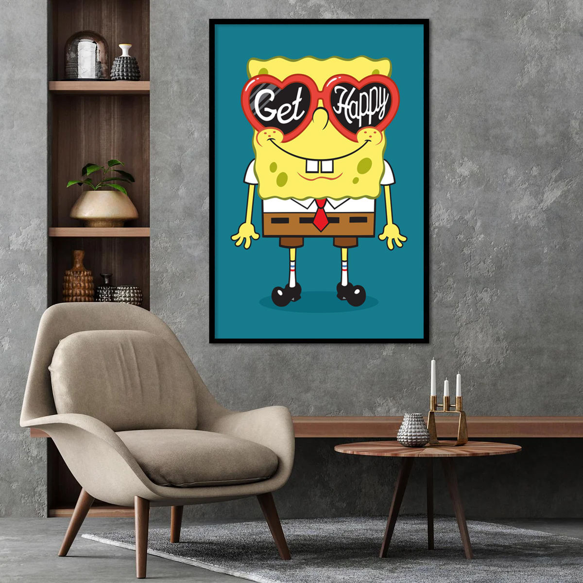 Get Happy SpongeBob Poster