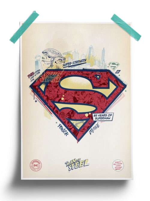 DC Comics : Superman Vintage Logo Poster
