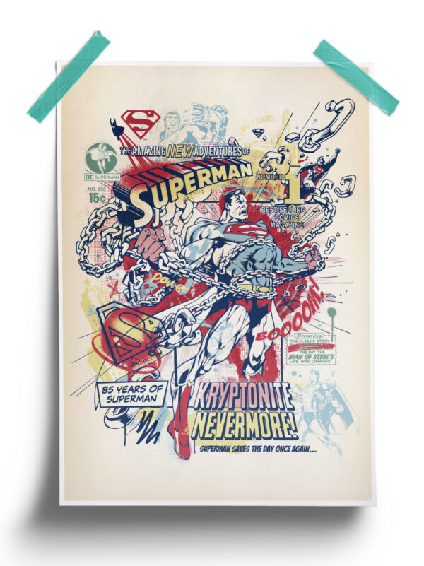 DC Comics : Superman Vintage Kryptonite Poster