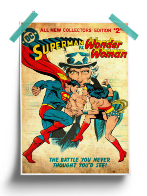 DC Comics : Superman vs Wonder woman Poster