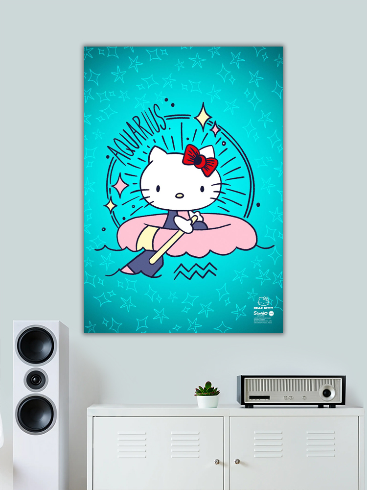 Aquarius Hello Kitty Zodiac Poster