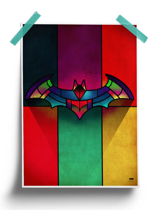 DC Comics Stained Glass Batman Poster