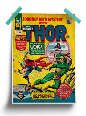 Marvel : Vintage Loki vs Thor Poster