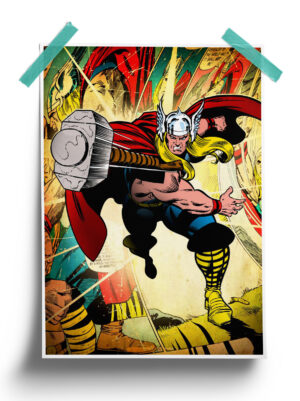 Marvel : Hammer Throw Thor Poster