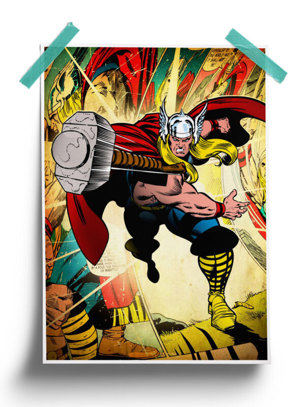 Marvel : Hammer Throw Thor Poster