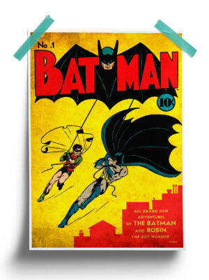 DC Comics Batman and Robin Vintage Poster