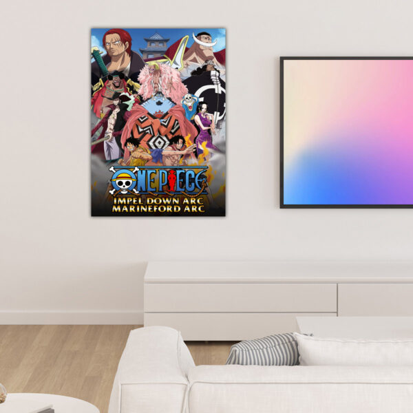 One Piece Impel Down arc and Marine ford arc anime Poster
