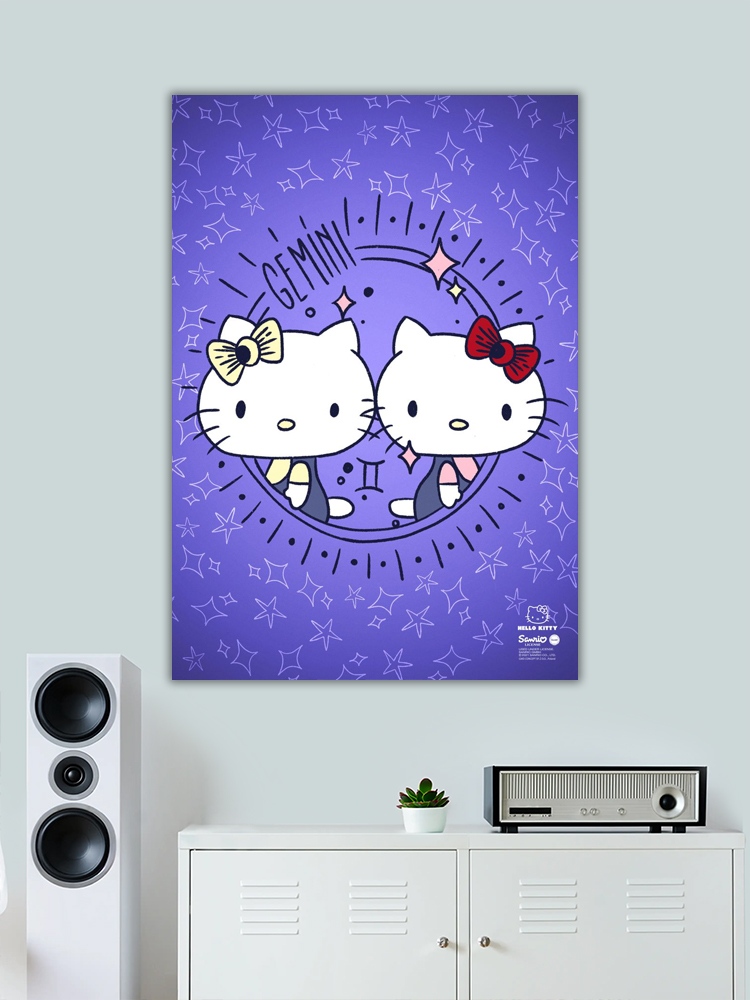 Gemini Hello Kitty Zodiac Poster