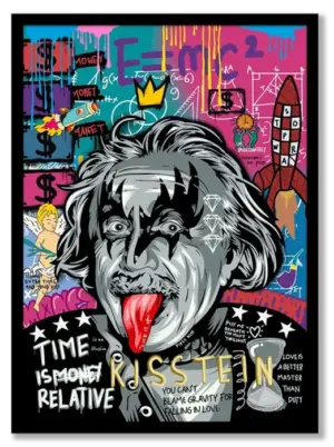 Einstein Graffiti Pop art Poster