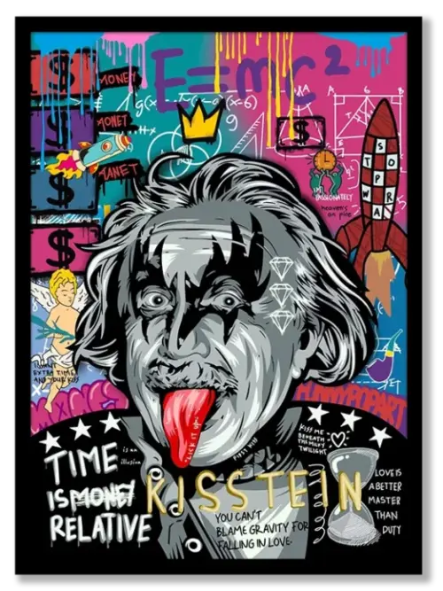 Einstein Graffiti Pop art Poster