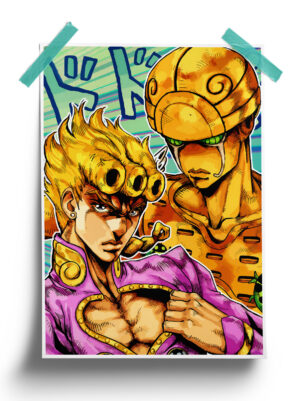 JoJo's Bizarre Adventure | Giorno Giovanna anime Poster
