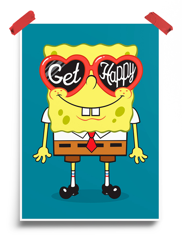 Get Happy SpongeBob Poster