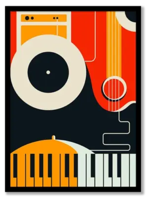 Abstract Jazz Music Poster