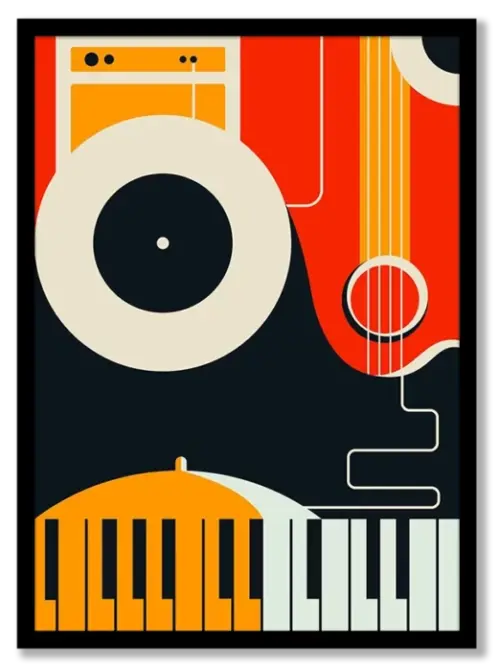 Abstract Jazz Music Poster