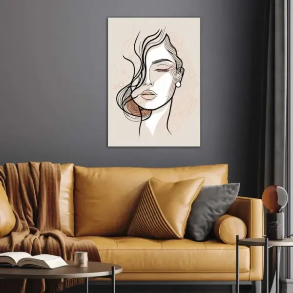 Beautiful Line Face Poster