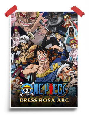 One Piece DressRosa arc anime Poster