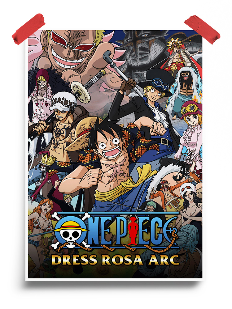 One Piece DressRosa arc anime Poster
