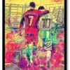CR7 Ronaldo & Messi the Goat Poster
