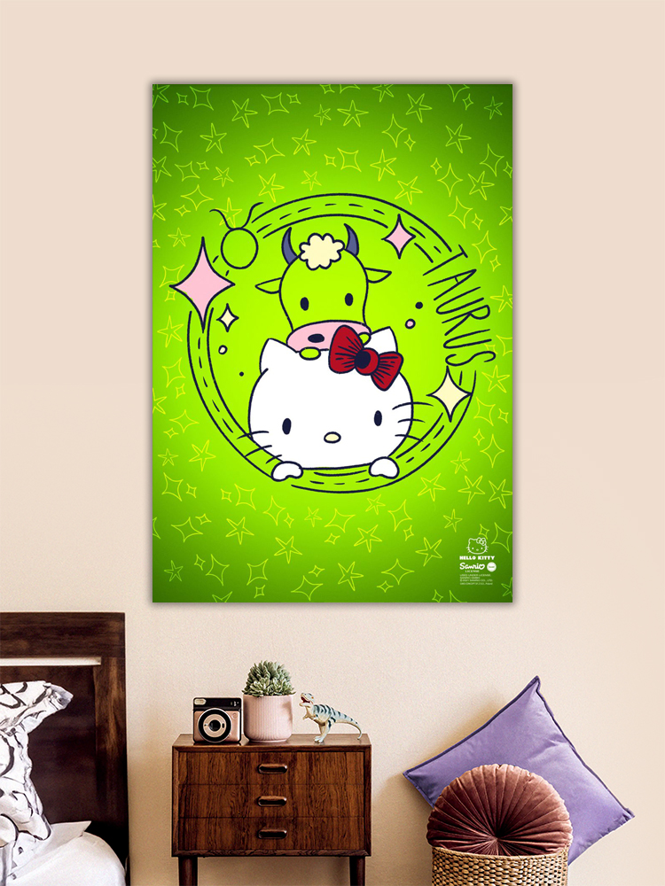 Taurus Hello Kitty Zodiac Poster