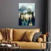 Misty Pines Topography Poster