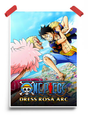 One Piece Dress Rosa arc anime Poster