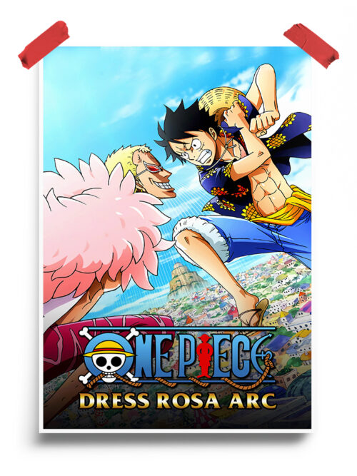 One Piece Dress Rosa arc anime Poster