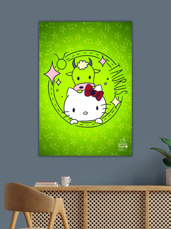 Taurus Hello Kitty Zodiac Poster