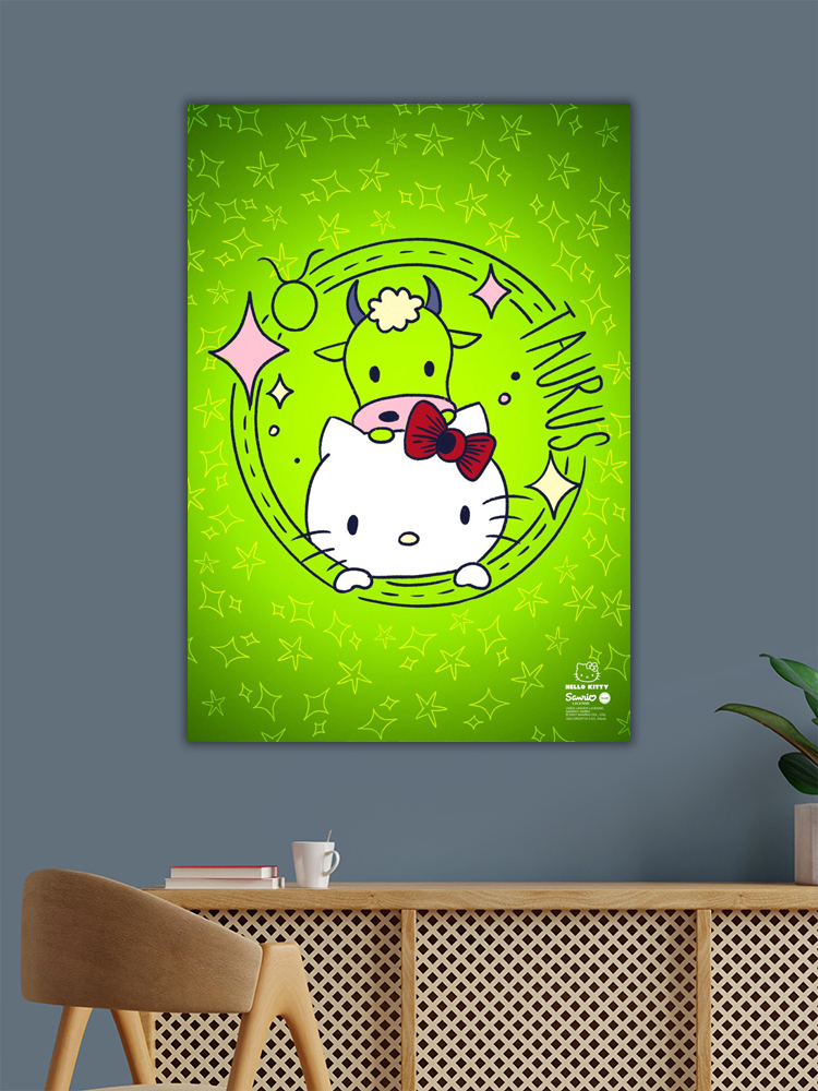 Taurus Hello Kitty Zodiac Poster
