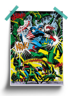 Marvel Comics Whumpf Captain America Poster