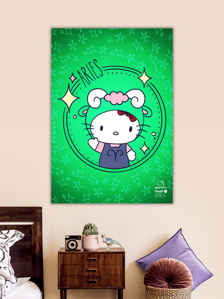 Aries Hello Kitty Zodiac Poster