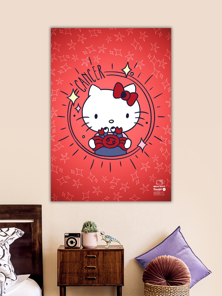 Cancer Hello Kitty Zodiac Poster