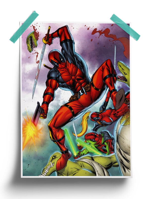 DC Comics : Deadpool vs Reptiles Poster