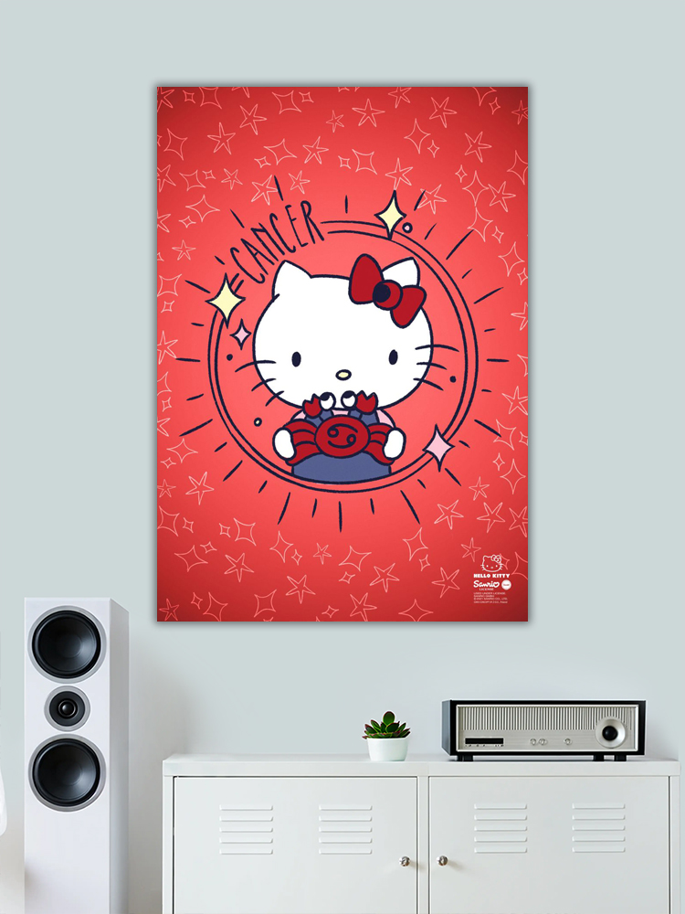 Cancer Hello Kitty Zodiac Poster
