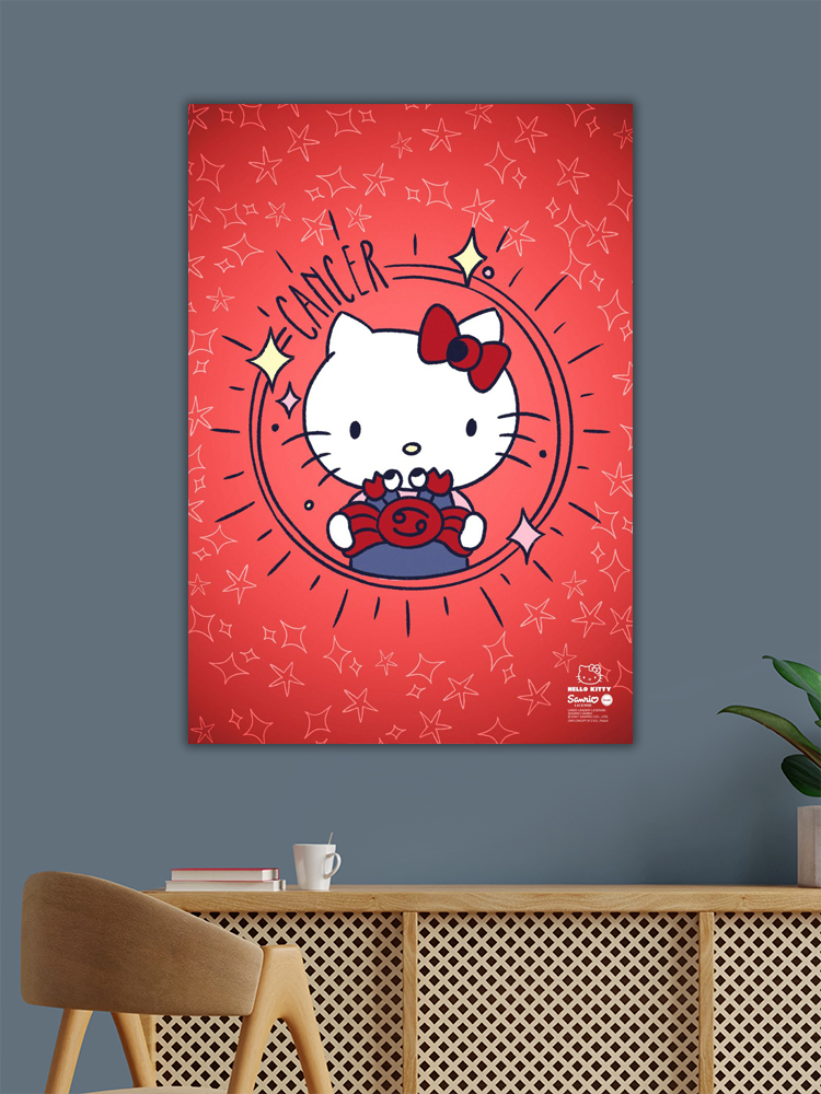 Cancer Hello Kitty Zodiac Poster