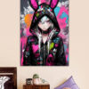 Kawaii Cat Girl Graffiti Poster