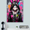Kawaii Cat Girl Graffiti Poster