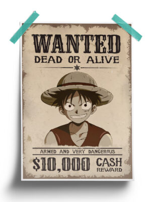 One Piece | Straw Hat Luffy First bounty Poster